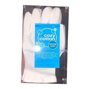 Bath & Body Works True Blue Spa Cozy cotton moisture gloves One Pair RARE